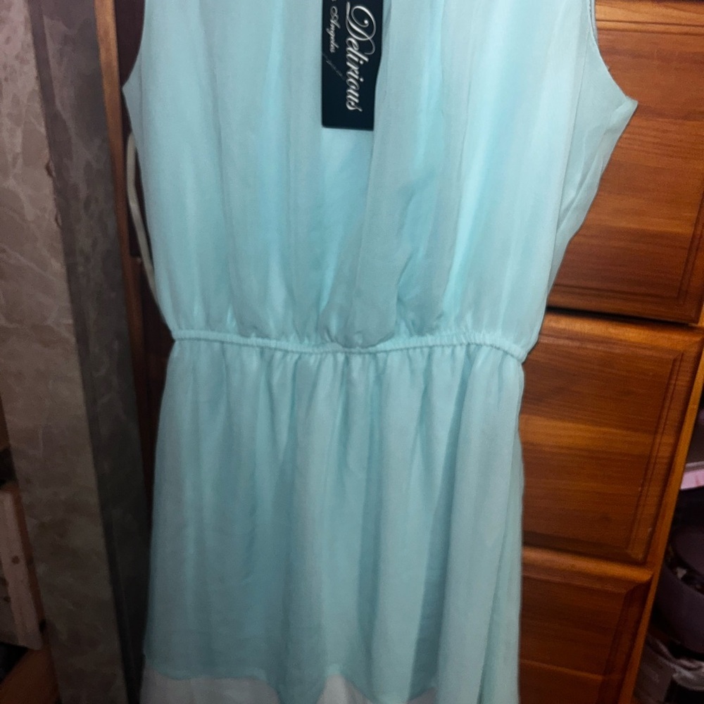 Delicious Aqua Sleeveless Dress